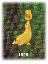 14K Gold Seal Charm