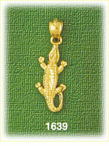 14K Gold Gator Charm