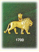 14K Gold Hunting Lion Charm