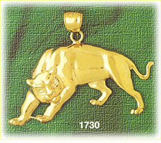 14K Gold Black Panther Charm
