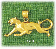 14K Gold Panther Charm