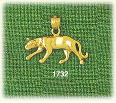 14K Gold Cougar Charm