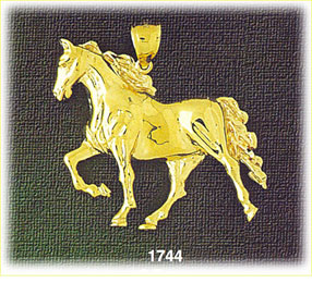 14Kt Gold Polished Horse Charm
