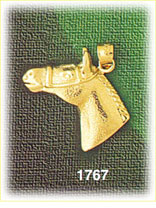 14K Gold Horse Head And Bridle Charm