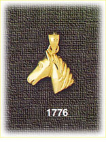 14K Gold Horse Head Mare Charm