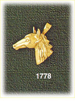 14K Gold Horse Head Charm