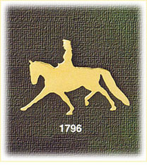 14K Gold Lady Horse Silhouette Charm
