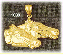 14K Gold Horses Running in the Wind Charm