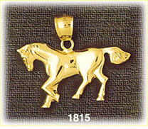 14Kt Gold Gentle Horse Charm