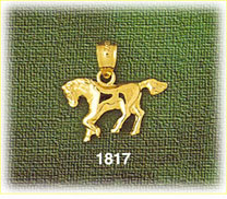 14K Gold Tame Horse Charm