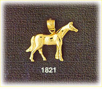 14K Gold Tamed Horse Charm