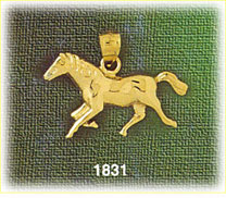 14K Gold Polished Horse Charm