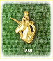 14K Gold Enchanted Unicorn Charm