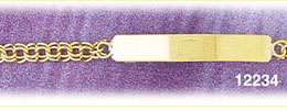 14Kt Gold Rectangle ID Baby Bracelet