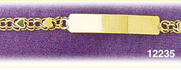 14K Gold Rectangle ID Baby Bracelet