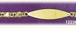 14K Gold Oval ID Baby Bracelet