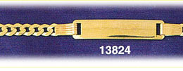 14K Gold Curb Link Baby ID Bracelet