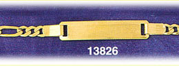 14K Gold Figaro Baby ID Bracelet