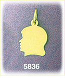 14K Gold Baby Girl Plate Charm