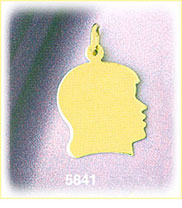 14Kt Gold Girl Plate Charm