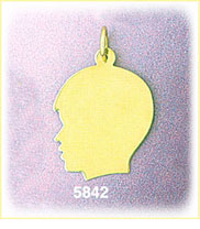 14Kt Gold Boy Plate Charm