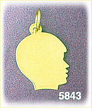 14Kt Gold Baby Boy Plate Charm