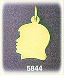 14Kt Gold Baby Girl Plate Charm
