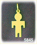 14Kt Gold Engraveable Boy Plate Charm