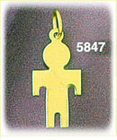 14K Gold Engraveable Boy Plate Charm