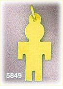 14K Gold Engravable Boy Plate
