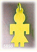 14K Gold Engravable Girl Plate