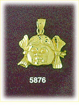 14K Gold Little Girl Charm