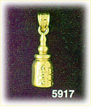 14K Gold Baby Milk Bottle Charm