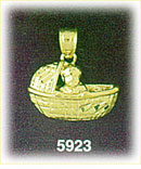 14K Gold Bassinet Charm