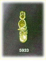 14Kt Gold 3D Baby Shoe Charm