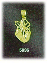 14K Gold Baby Shoe Charm