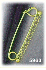 14K Gold Baby Pin w/Charm Holder