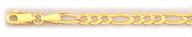 4MM 14K Gold Figaro Chain