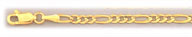 3MM 14K Gold Figaro Chain