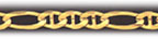 6MM 14K Gold Ficonucci Figaro Chain
