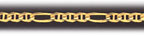 3MM 14kt Gold Figaro Ficonucci Gold Chain