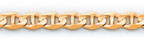 6MM 14K Gold Mariner Concave Chain