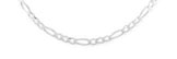 2.5MM 14K White Gold Figaro Chain