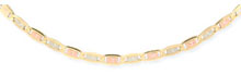 2.5MM 14K Tri Color Gold Valentino Chain