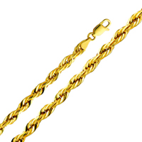 5MM 14K Gold Rope Chain