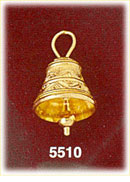 14K Gold Christmas 3D Bells Charm