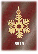 14K Gold Snowflake w/Star In Center Charm
