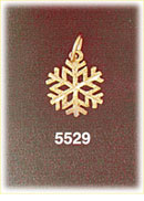 14K Gold Single Snowflake Charm