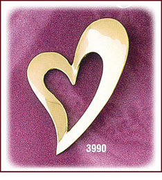 14 Karat Gold Floating Heart Charm