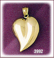 14 K Gold Floating Heart Charm